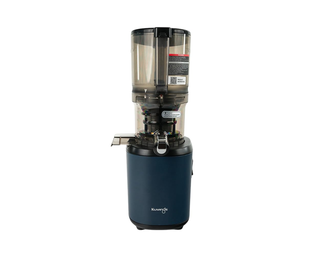 Kuvings Slow Juicer AUTO6 | Entsafter Gemüse und Obst, Elektrische Kaltpresse, Ruhiger Motor, Leicht zu Reinigen, Saft & Sorbet, 1.7L, BPA Frei, Schlankes Design, 200 Watt (Matt Navy)_KHS-650SE