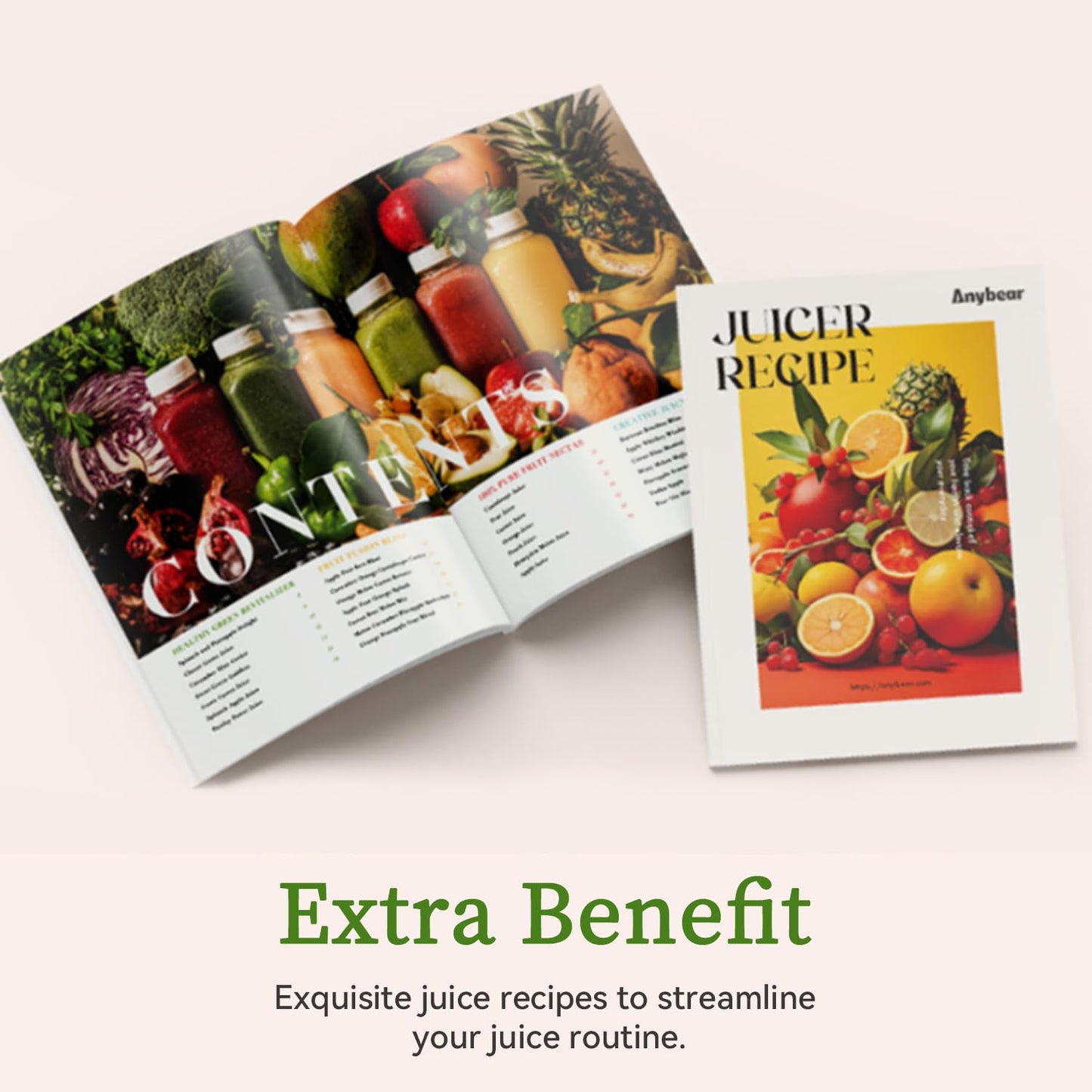 Anybear Entsafter, 200W Slow Juicer Kaltentsafter mit 110 mm großem Einfüllschacht für ganze Früchte/Gemüse | Upgraded Schnecke | Tritan-Material | BPA-frei | Inkl. Saftrezepte (Silber)